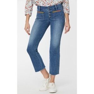 NYDJ Slimming Straight Button Closure Ankle Jeans Size 6P